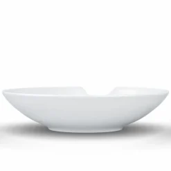 2 Kleine tiefe Teller mit Biss, 18cm, weiß