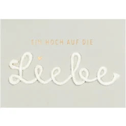 Kordelkarte „Ein Hoch auf die Liebe"