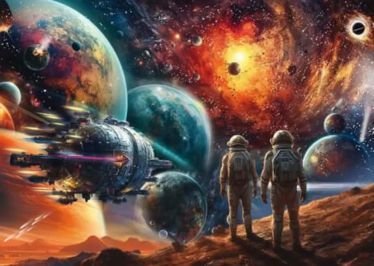 Kosmische Farbenpracht, Reise ins Weltall - Puzzle