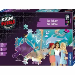Krimi-Puzzle Die Drei !!! - Der Schatz der Delfine