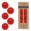 Kugel, 6cm, Glas, 20Stk./Box, Modern Red