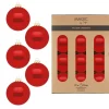 Kugel, 8cm, Glas, 12Stk./Box, Modern Red