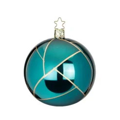 Kugel, 8cm Tiffany, blaugrün glanz