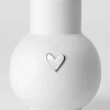 Kugelvase Herz Silber D.10cm H.13cm