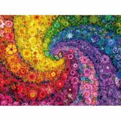 Kunterbunter Blütenwirbel - Puzzle 2000 Teile
