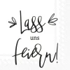 LASS UNS FEIERN black Lunch-Servietten L 935607