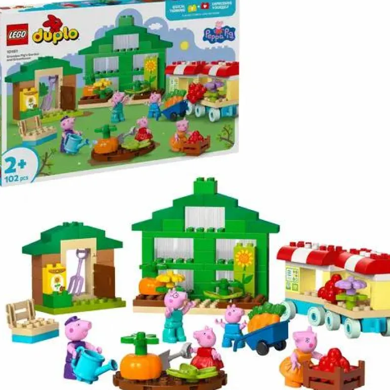 LEGO® DUPLO® Peppa Pig Opas Garten und Gewächshaus