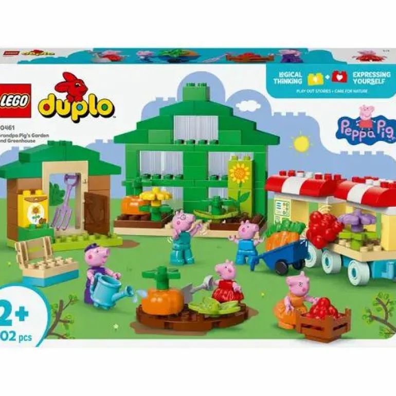 LEGO® DUPLO® Peppa Pig Opas Garten und Gewächshaus