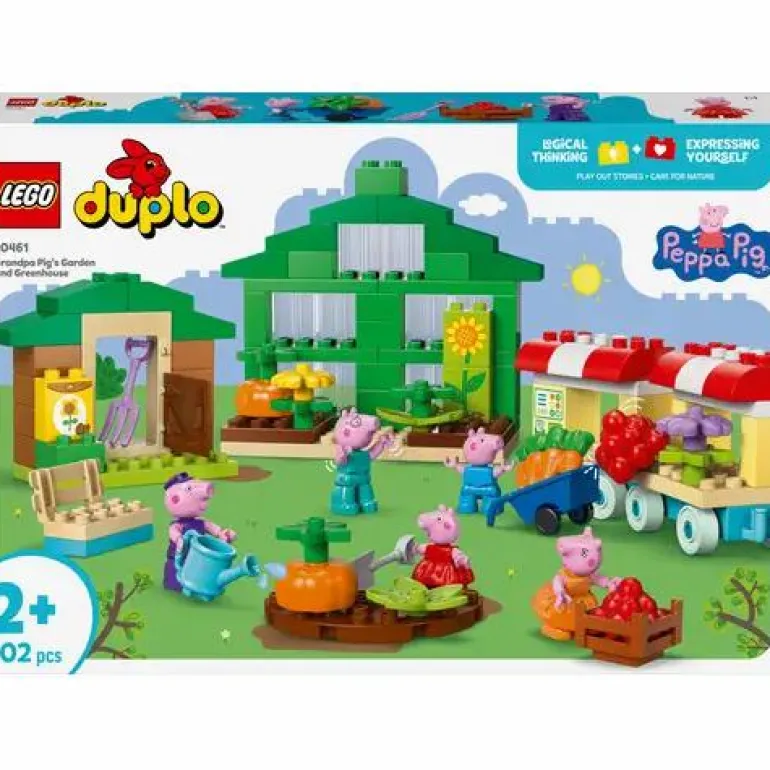 LEGO® DUPLO® Peppa Pig Opas Garten und Gewächshaus