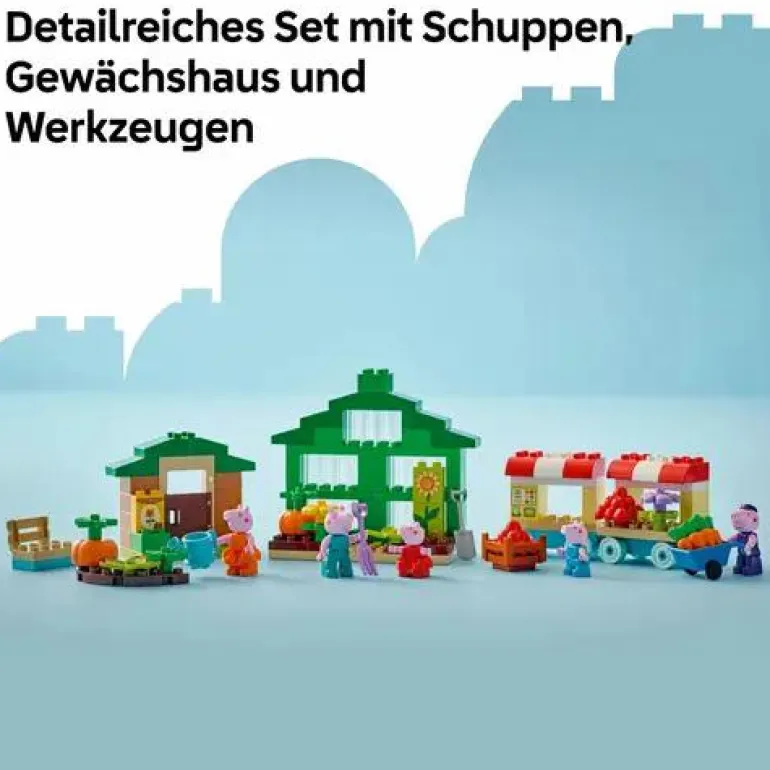 LEGO® DUPLO® Peppa Pig Opas Garten und Gewächshaus