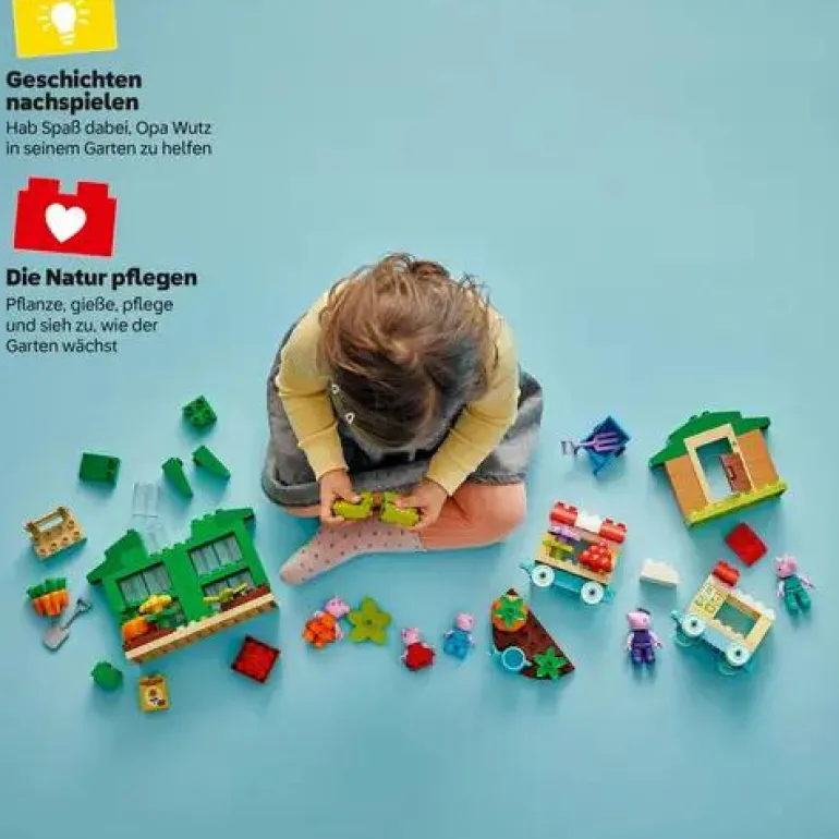 LEGO® DUPLO® Peppa Pig Opas Garten und Gewächshaus