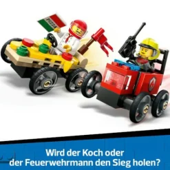 LEGO® City Pizzalieferwagen vs. Löschauto 60458