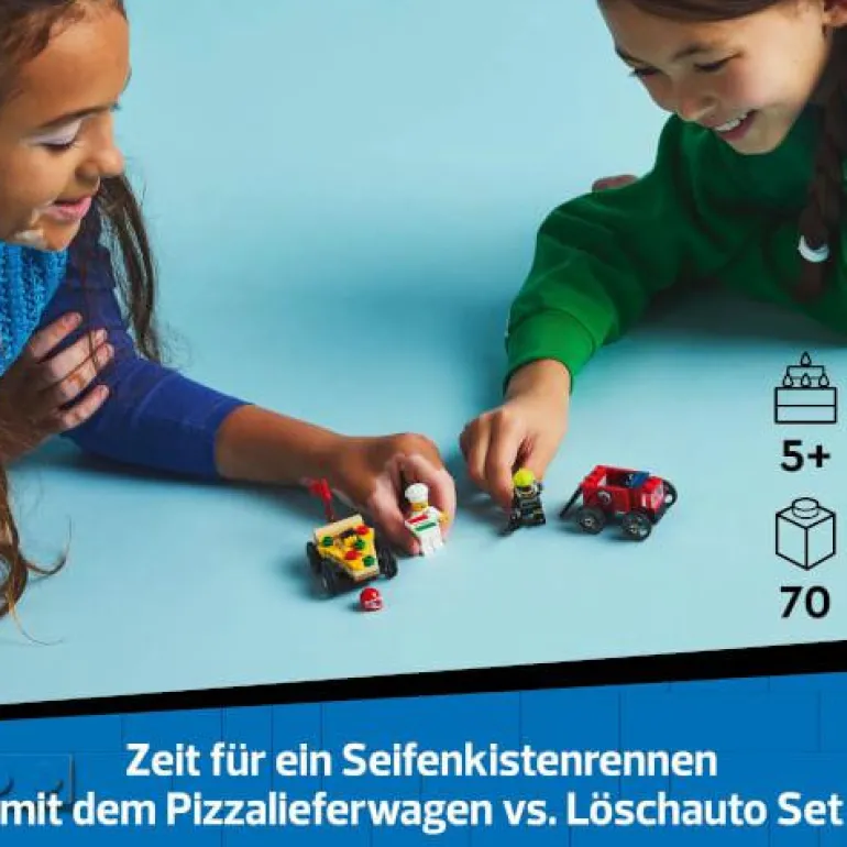 LEGO® City Pizzalieferwagen vs. Löschauto 60458