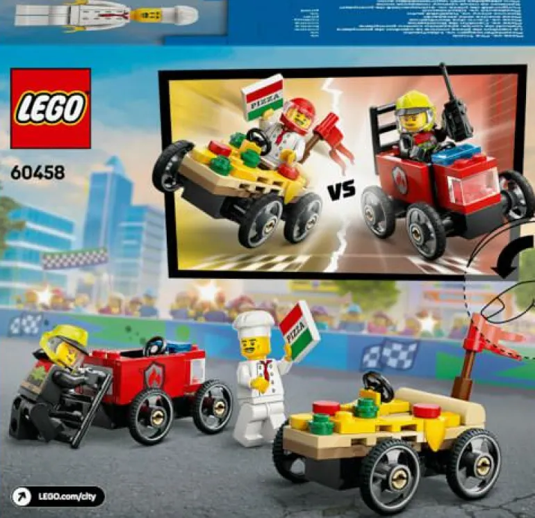 LEGO® City Pizzalieferwagen vs. Löschauto 60458