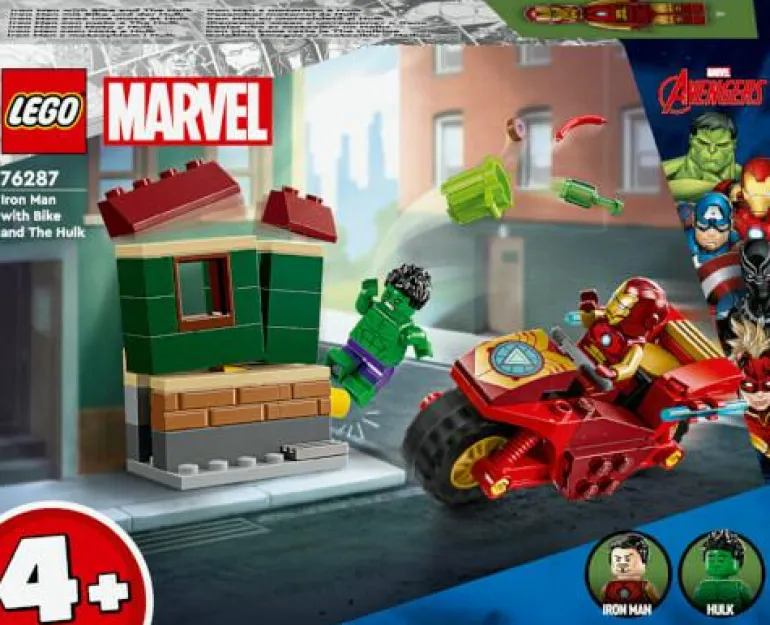 LEGO® Marvel™ Iron Man mit Bike und der Hulk 76287
