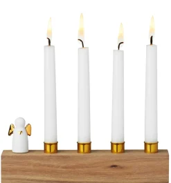 Leuchter Adventsengel gold „Advent Advent"