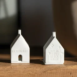 Lichthaus „Tritt ein bring Glück hinein", 7x7x13cm