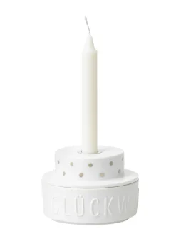 Lichttörtchen „Happy Birthday", Ø:7cm, H.5cm