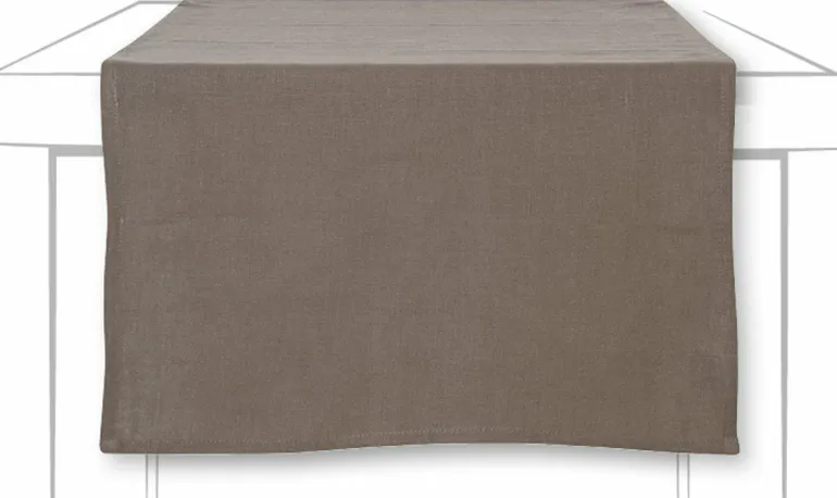 LINEN UNI greige 45 x 150 cm Tischläufer (Textil)