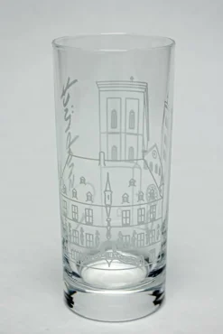 Longdrinkglas klarglas Osnabrück Rathaus+Dom