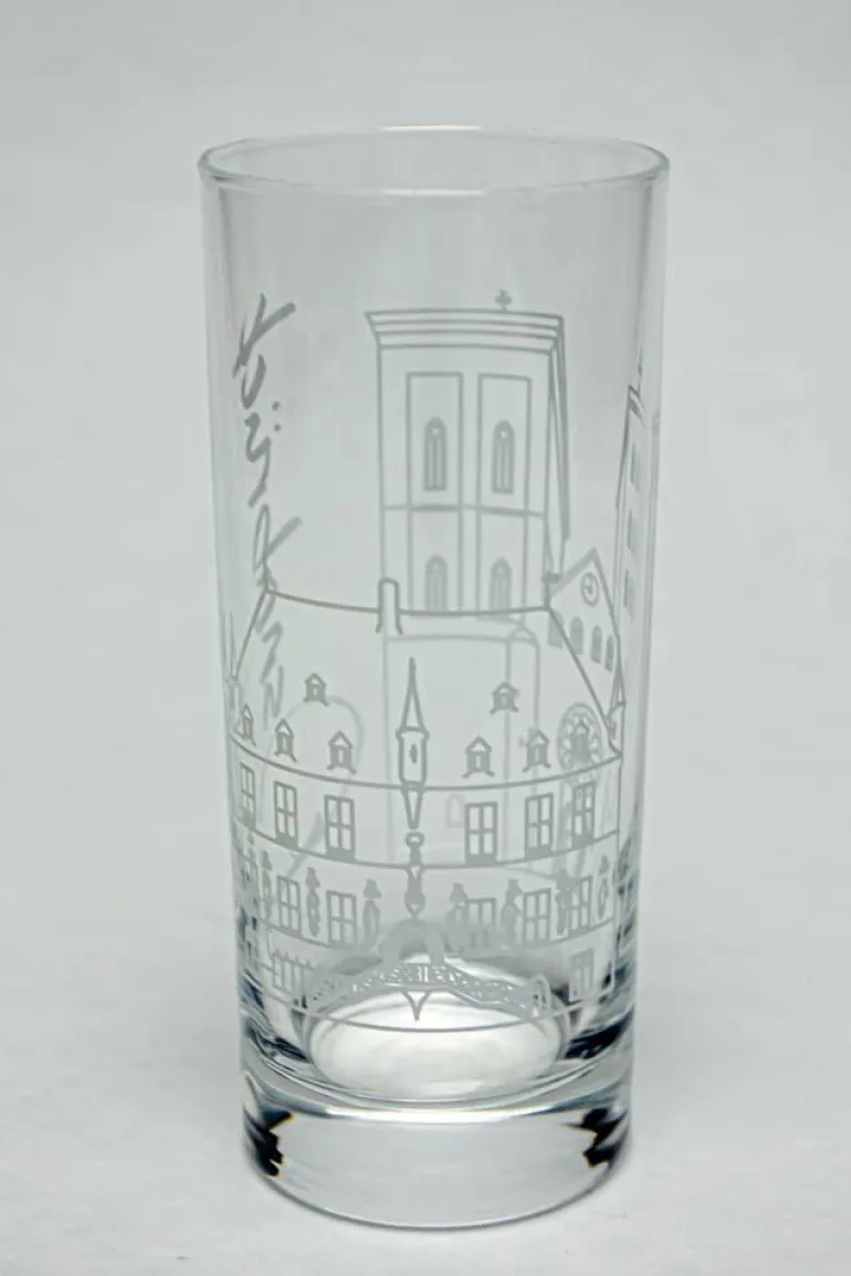 Longdrinkglas klarglas Osnabrück Rathaus+Dom