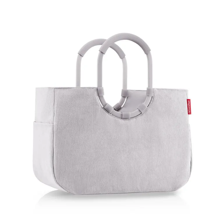 Loopshopper L Cord Grey Einkaufstasche