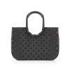 Loopshopper L Frame Glossy Dots Black Einkaufstasc