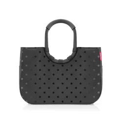 Loopshopper L Frame Glossy Dots Black Einkaufstasc