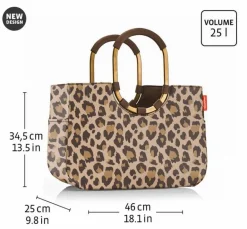 Loopshopper L heringbone mokka Einkaufstasche
