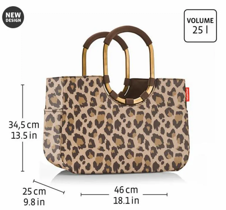 Loopshopper L heringbone mokka Einkaufstasche