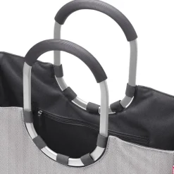 Loopshopper L Herringbone Grey Einkaufstasche