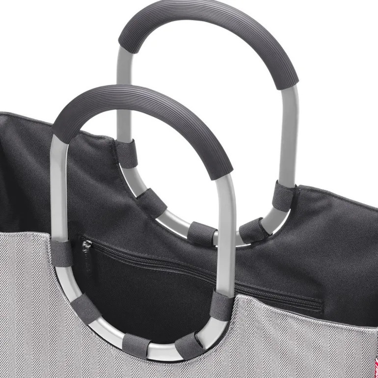 Loopshopper L Herringbone Grey Einkaufstasche