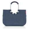 Loopshopper L Herringbone Dark Blue Einkaufstasche