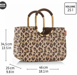 Loopshopper L jacquard grey Einkaufstasche