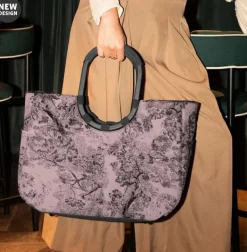 Loopshopper L jacquard rose Einkaufstasche