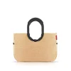 Loopshopper M Frame Raffia Black Einkaufstasche