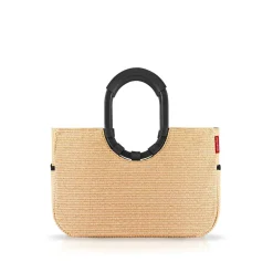 Loopshopper M Frame Raffia Black Einkaufstasche