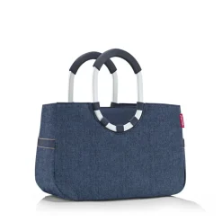 Loopshopper M Herringbone Dark Blue Einkaufstasche