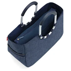 Loopshopper M Herringbone Dark Blue Einkaufstasche