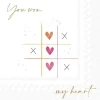 LOVE TIC TAC TOE rose Lunch-Servietten L 988850