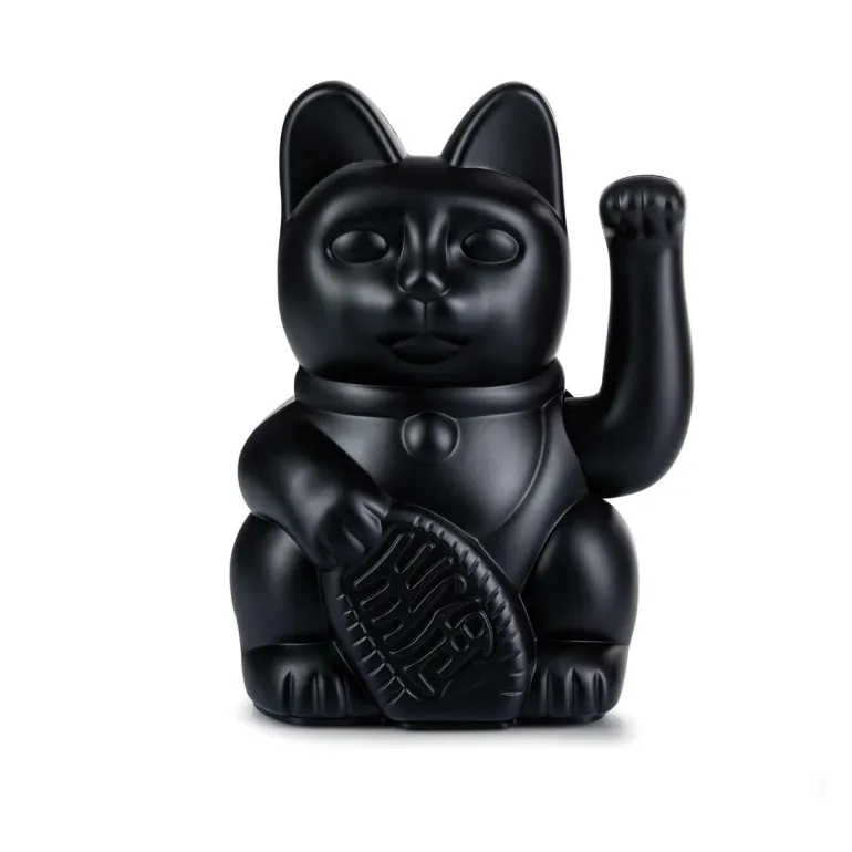 Lucky Cat / Black / Winkekatze 10,5 x 8,5 x 15 cm
