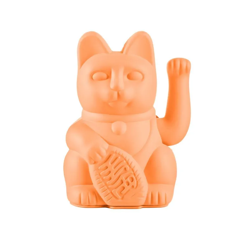 Lucky Cat / Peach / Winkekatze 10,5 x 8,5 x 15 cm
