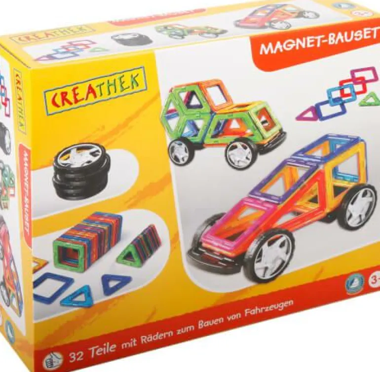 Magnet-Bauset mit Rädern, 32 Teile