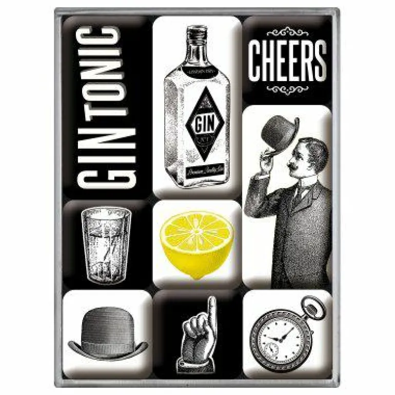 Magnet-Set (9-tlg) »Gin Tonic«
