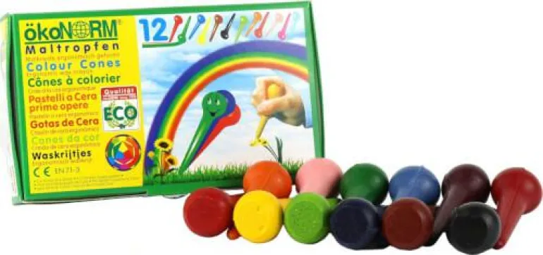 Maltropfen 12 Farben im Kartonetui