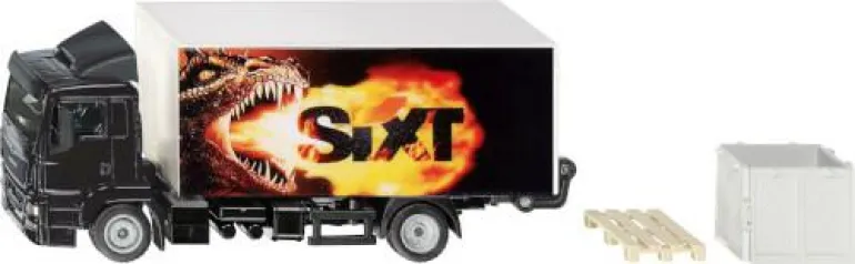 MAN LKW mit Kofferaufbau, Ladebordwand und Gitterb