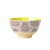 Melamine Bowl with Bunny Print - Two Tone - Small
