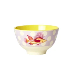 Melamine Bowl with Fish Lavender Print - Small