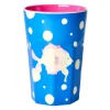 Melamine Cup with Fish Blue Print - Two Tone - Tal