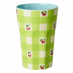 Melamine Cup with Love Therapy Cherry Print - Tall